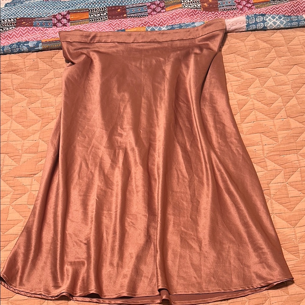 Forever 21 Silk Copper Skirt